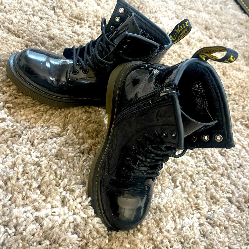 Dr. Martens black patent leather